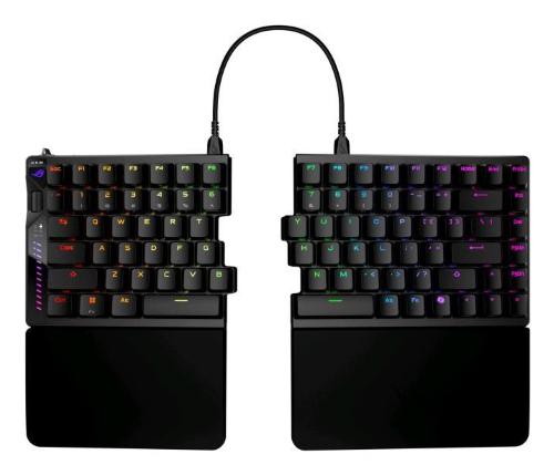 ASUS ROG FALCATA TASTIERA GAMING USB + RF WIRELESS + BLUETOOTH RETROILLUMINAZIONE LED RGB MULTICOLORE NERO